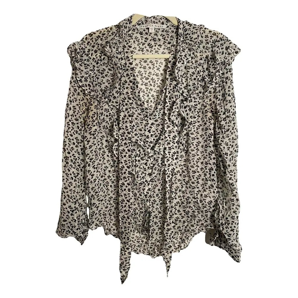 Veronica Beard Finley Silk Blouse Size 6 - Picture 3 of 6